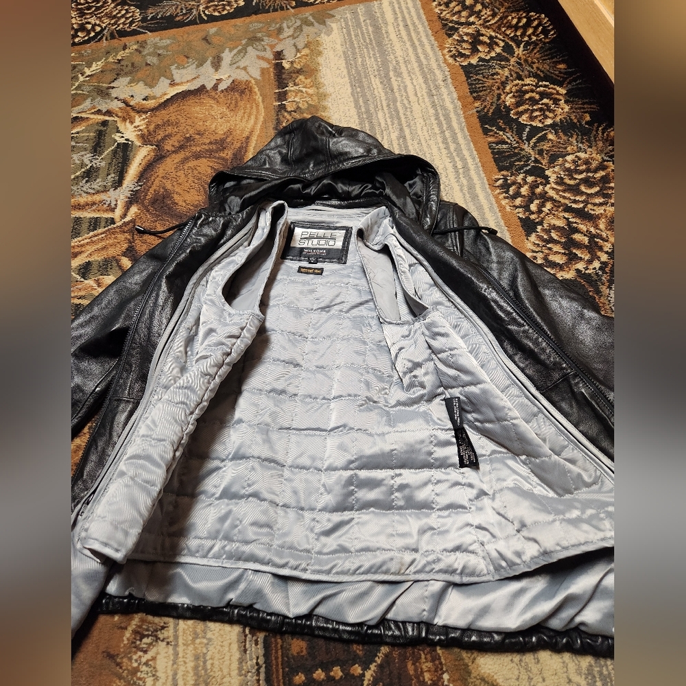 Womens Black Leather Jacket - Picture 2 of 13
